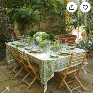 Green floral Tablecloth